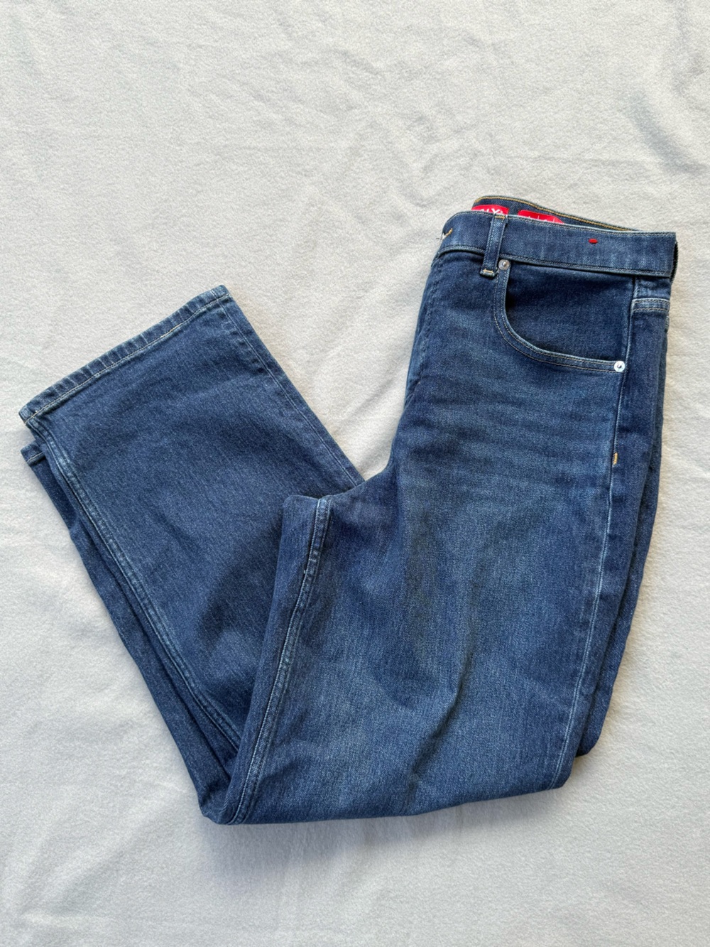 Spanx shape Authentic 360 90s Straight Leg Jeans Sz L Adriatic Blue 21675R Pants